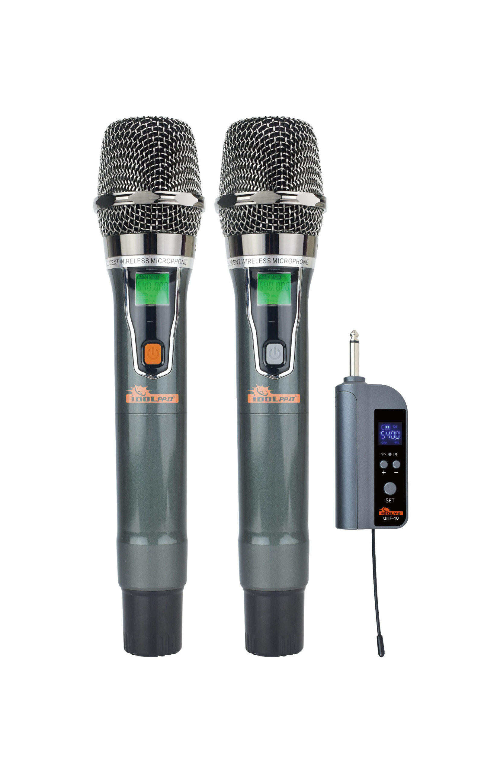 IDOLpro UHF-10 Dual Wireless Microphone Set With Rechargeable Receiver