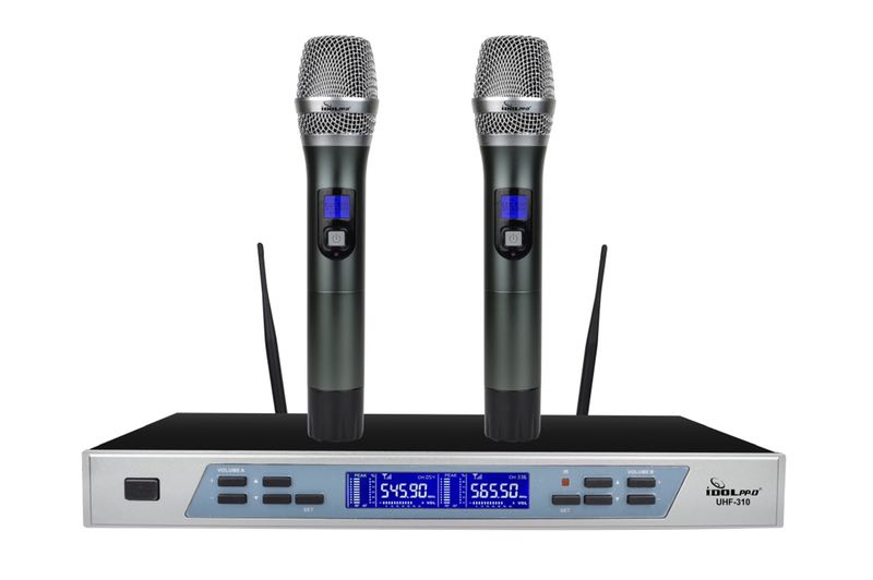 IDOLpro UHF-310 Professional Intelligent Dual Wireless Auto Noise Cancellation Microphone System