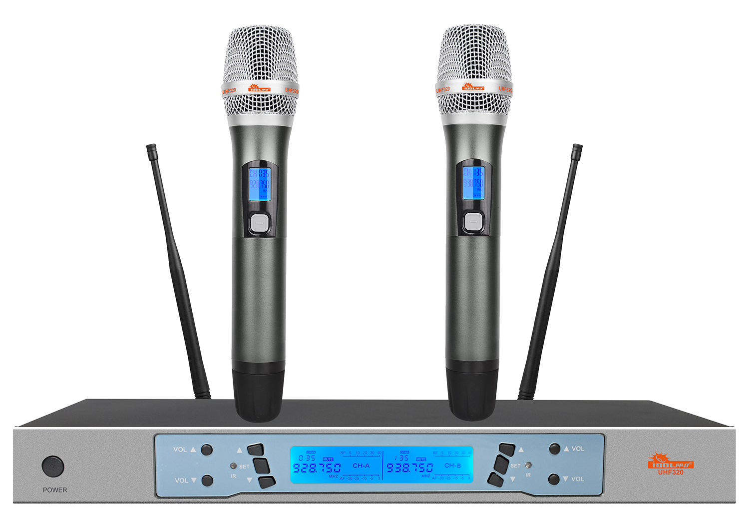 IDOLpro UHF-320 Dual Professional Superior Sound Wireless Microphone System